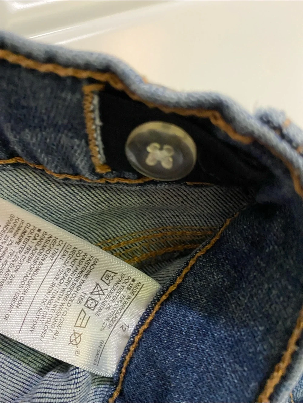 Old Navy Medium Blue Ripped Skinny Jeans